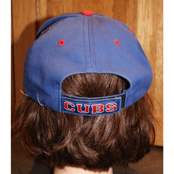 VTG Chicago Cubs Blue Hat Cap Red Trim Genuine Merch - Picture 4 of 7
